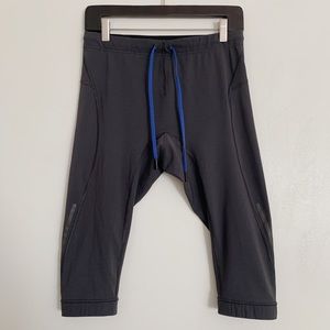 Dark Grey Men's Lululemon Tight Stuff Running 1/2 Half Tights L
